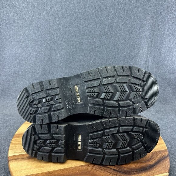 Red Wing Irish Setter Black Steel Toe Work Boots 6" Mens 13 D/M 83664 Kittson - Picture 9 of 10